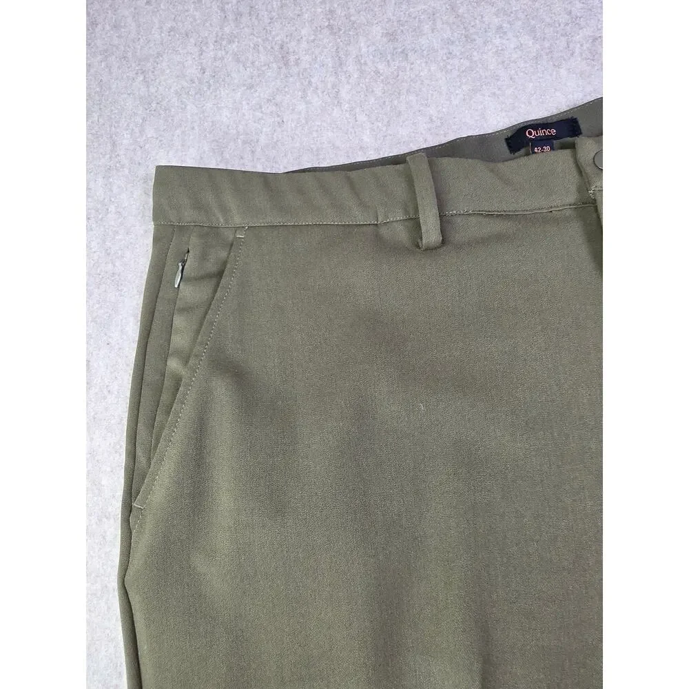 Quince Performance Tech Chino Pants Sz  42x30 Olive Green Pants